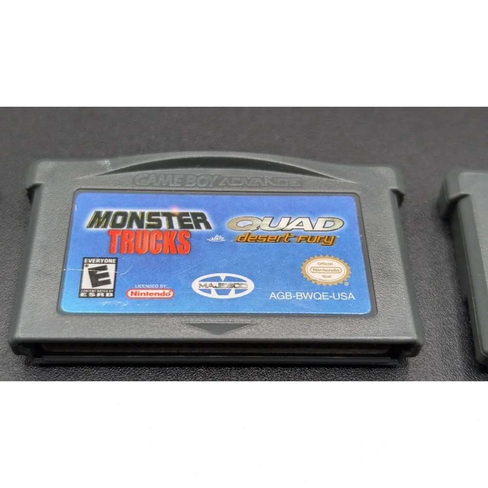 Nintendo GameBoy Advance Game Lot Of 3 (Hot Wheels, Quad, Monster Trucks)